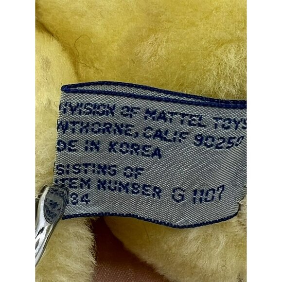 Vintage Emotions Mattel Duck Plush Straw Hat Flowers Blue Eyes Stuffed 7 inch - Picture 10 of 11